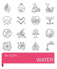 Vector Water icon set