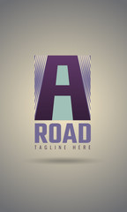 Road logo template design