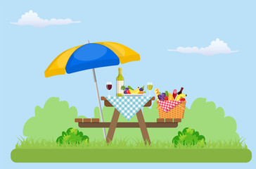 Outdoor picnic in park