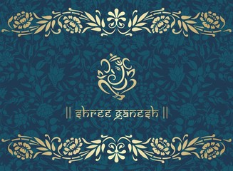 Ganesha, wedding card, royal Rajasthan, India