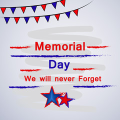 Illustration of USA Memorial Day background