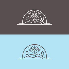 hill logo template vector illustration