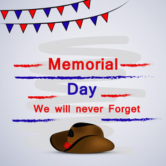 Illustration of USA Memorial Day background