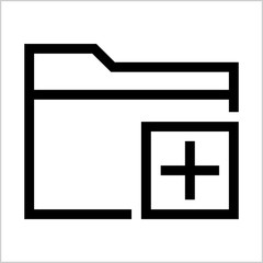 Obraz premium Computer New Folder Icon, Create New File Folder, Add New Folder