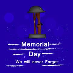 Illustration of USA Memorial Day background