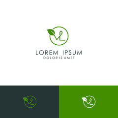 Initial letter VL logo design - vector illustration template