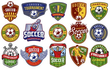 Set of soccer emblems © DGIM studio