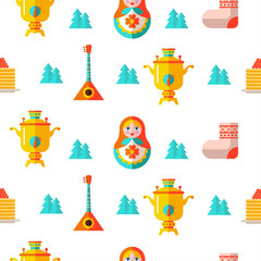 Seamless pattern. Russian souvenir. Vector illustration.