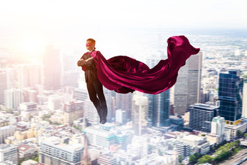 Super man in sky