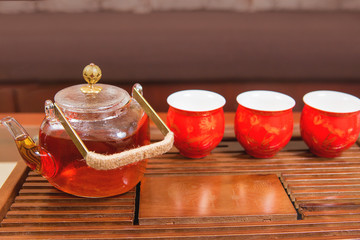 Chinese tea ceremony, Puer tea in assortment