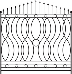Wrought Iron Gate, Ornamental Design