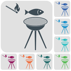 Grilled fish icon