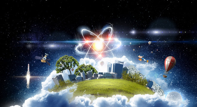 Astronomy concept backdrop. 3d rendering