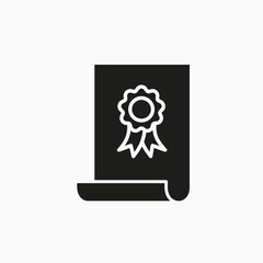 vector certificate icon