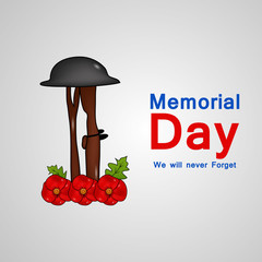 Illustration of USA Memorial Day background