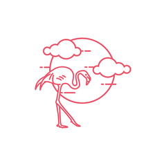 Flamingo outline logo