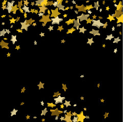 Falling confetti stars