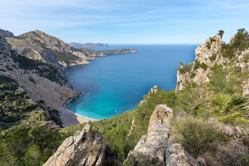 Mallorca, Playa Es Coll: Idyllisch gelegener Kiesstrand