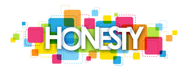HONESTY colourful letters icon