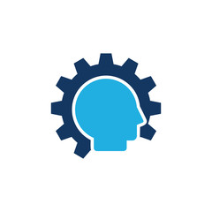 Gear Head Logo Icon Design