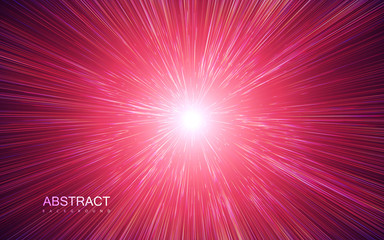 Shiny radial burst with linear particles