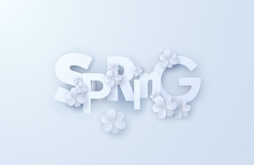 Spring. Vector realistic 3d illustration.