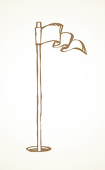 Golf flag. Vector drawing
