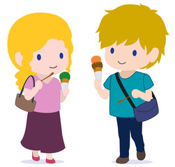 旅する恋人たち　アイス食べ歩き　タイプA