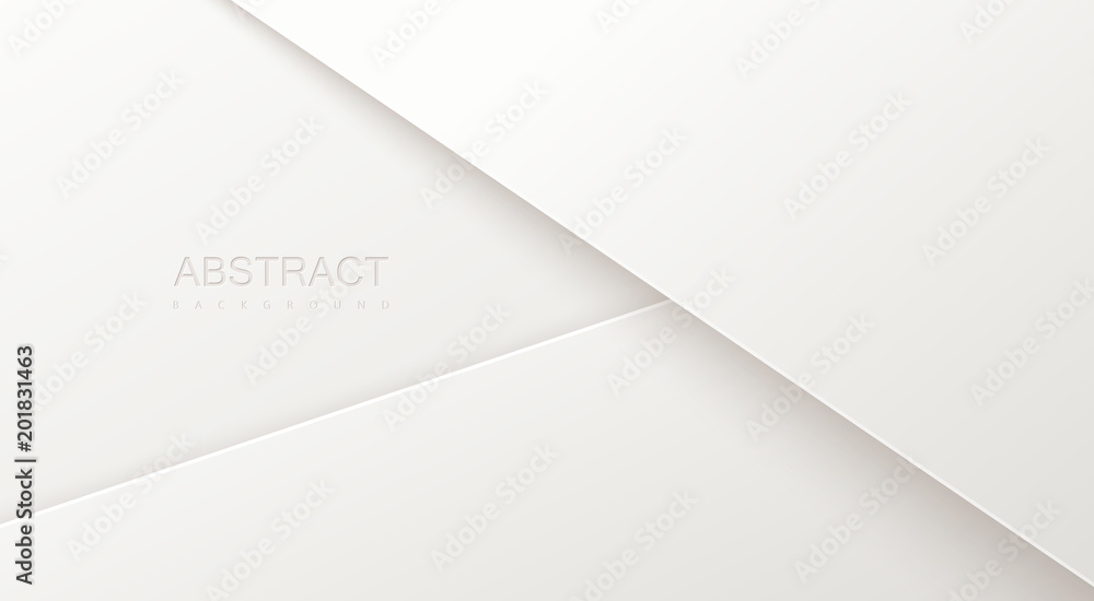 Poster abstract 3d background with white paper layers.