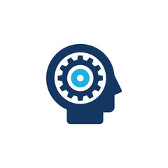 Gear Head Logo Icon Design