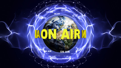 ON AIR Text Animation Around the World, Rendering, Background