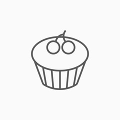 cupcake icon, cake vector