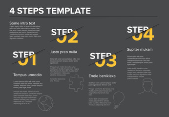 Modern progress four steps template