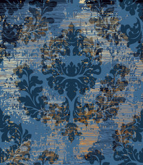 Baroque pattern background Vector. Ornamented texture luxury design. Vintage Royal textile decors