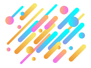 Colorful modern style abstract graphic background from various rounded shapes