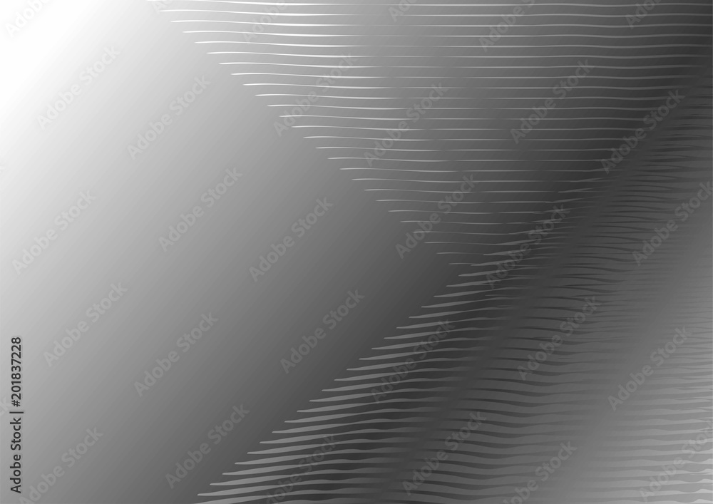 Fototapete White and gray stripes texture pattern for geometric technology graphic design background. Random lines. Vector illustration
