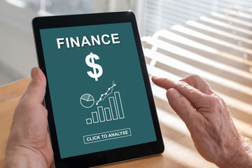 Finance concept on a tablet