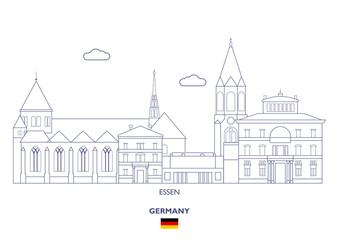 Essen City Skyline, Germany