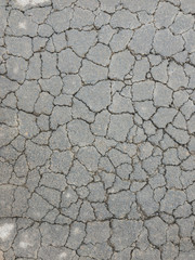 Surface of the road surface is crack.