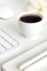 Coffee on the office desk