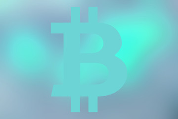 bitcoin cryptocurrency blue background