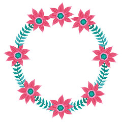 Vector flowers set. Beautiful wreath. Elegant floral collection with isolated leaves and flowers, hand drawn. Design for invitation, wedding or greeting cards