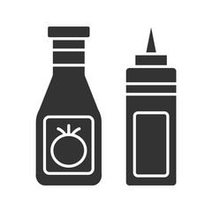 Ketchup and mustard glyph icon