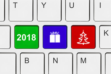 Computer keyboard with New Year keys