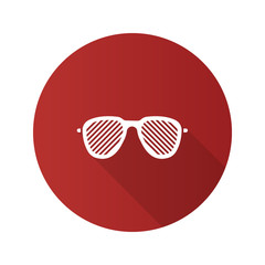 Louvered sunglasses flat design long shadow glyph icon