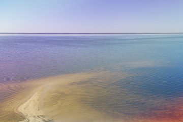 shoreline with a sandy