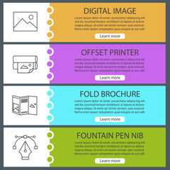 Printing web banner templates set