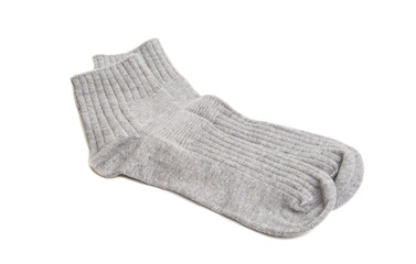gray socks isolated