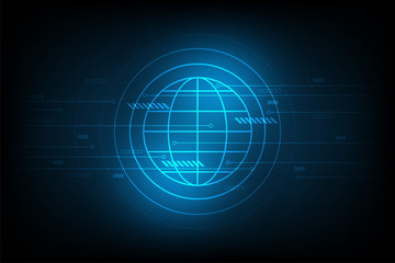 Vector digital technology covering the world.