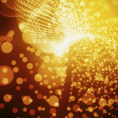 Abstract Red-Gold Background. Bright Light On Soft Bokeh